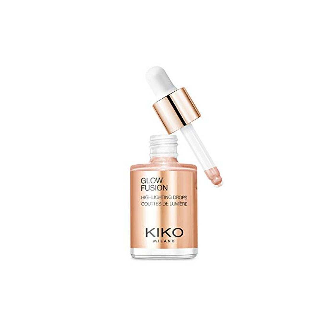Social Kiko Milano Glow Fusion Highlighting Drops 02 Sweet Dreams Iluminador Líquido para El Rostro con Acabado Metálico