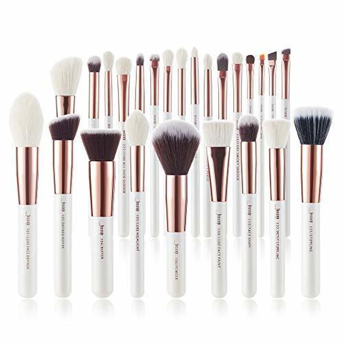 Social Jessup individual Makeup Brushes 25 Pcs Professional Powder Blush Foundation Lipstick Eyelashes