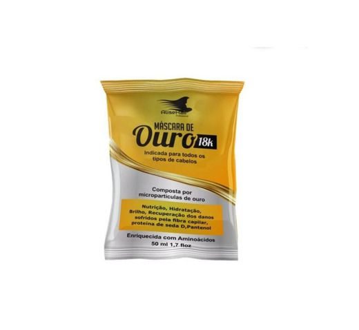 Máscara Capilar De Ouro 18k Alisehair Sachê 50ml

