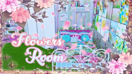 Fountain 💧& Flowers 🌸 Bedroom - Sims 4