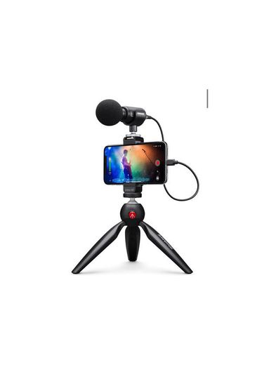 Kit de vídeo shure MV 88+ com microfone de condensador 