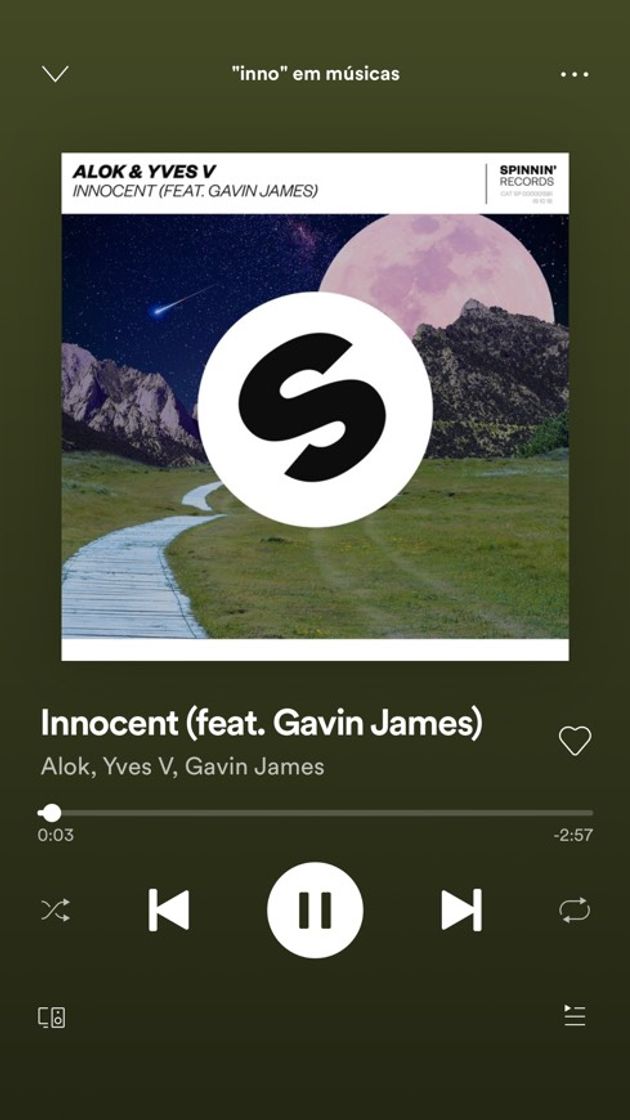 Canción Innocent (feat. Gavin James)