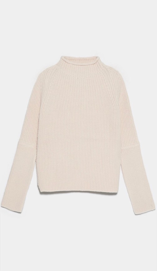 Sweater de malha com gola subida