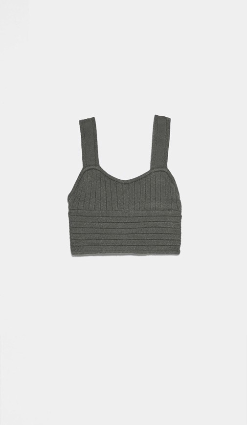 Social Top de malha cropped