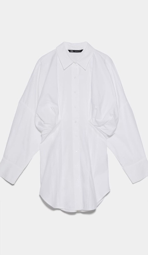 Camisa popelina pregas