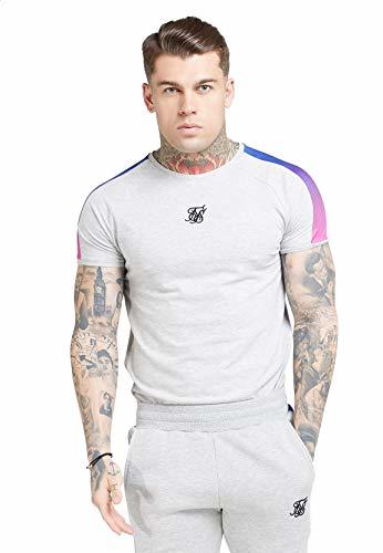 Producto Camiseta Siksilk Fade Panel Gris/Neon XS