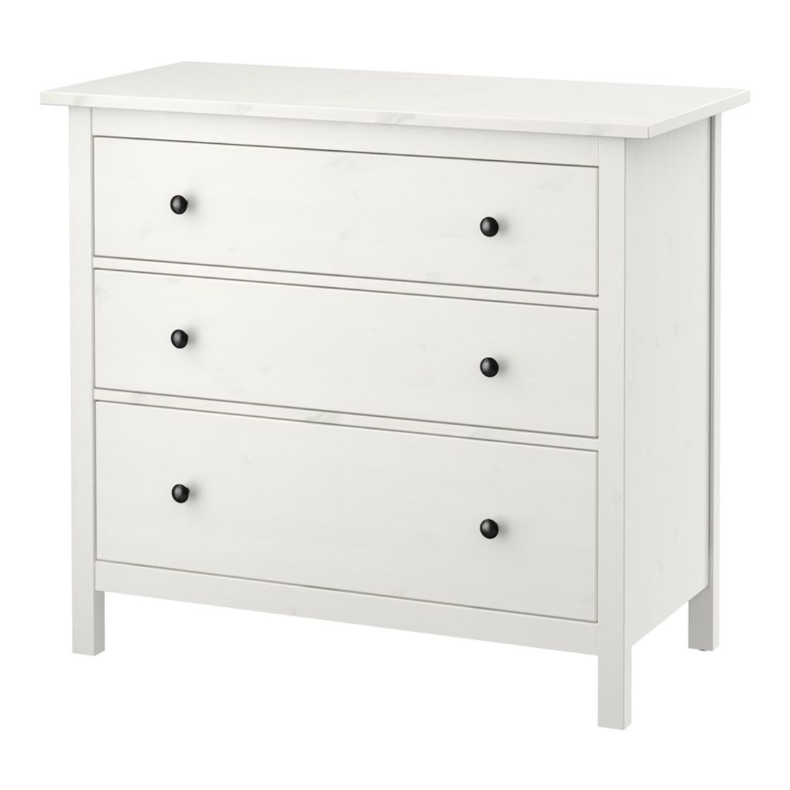 Moda HEMNES white stain, Chest of 3 drawers, 108x96 cm - IKEA