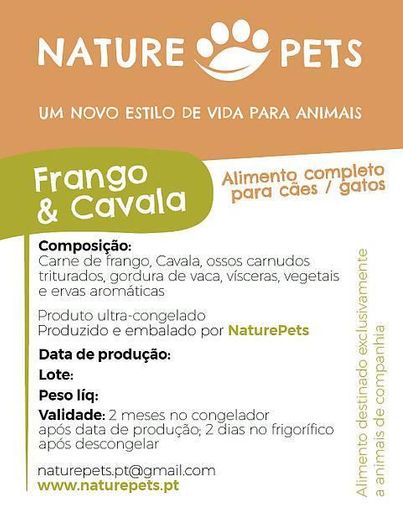 Refeição Frango&Cavala p/ Cão adulto

