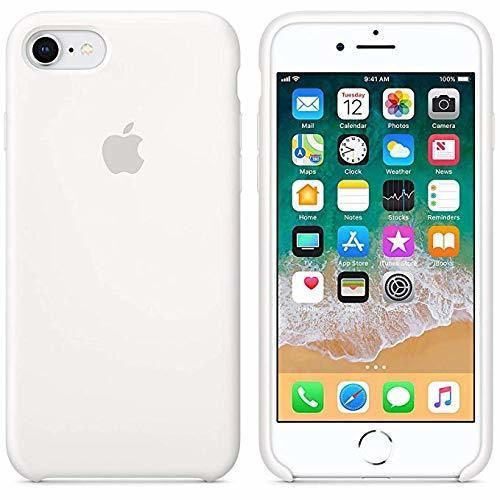 Desconocido Funda para iPhone XS MAX, Silicona Blanca Blanco Logo Apple, Carcasa