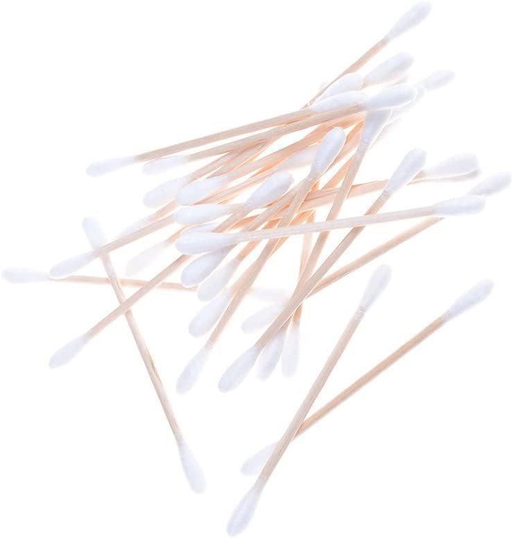 Place Bastoncillos de algodón Welecom con mangos de madera para maquillaje