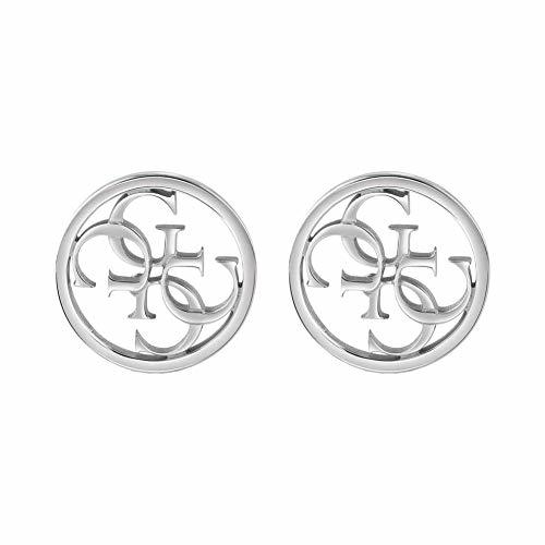 Moda Guess Pendientes de botón Mujer chapado en plata