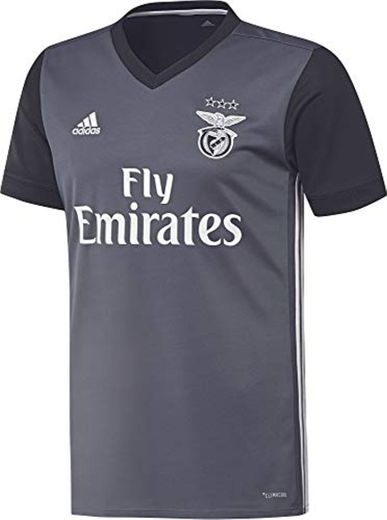 adidas SLB A JSY Camiseta 2ª Equipación Benfica 2017-2018, Hombre, Gris