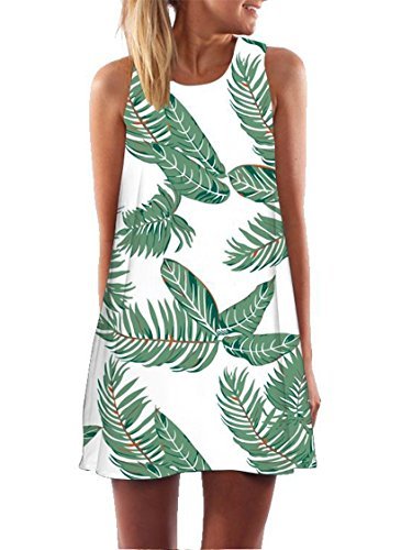 Fashion Ocean Plus Mujer Verano Flamenco Camisola Vestido De Playa Top Sin Mangas