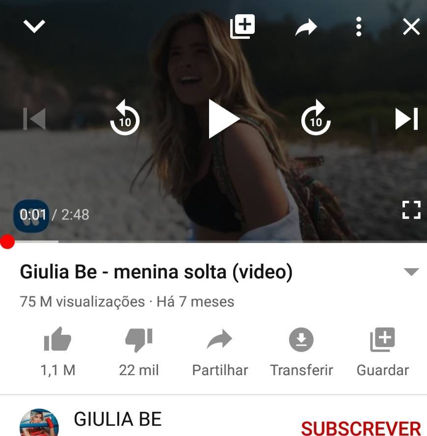 Music Giulia be - menina solta 