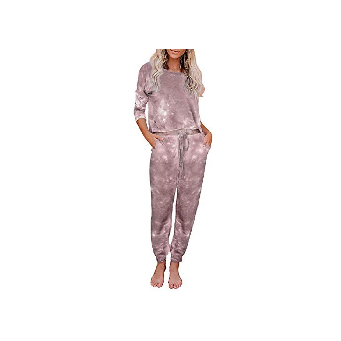Social Charm4you Moda para Mujer Tie-Dye Pijama