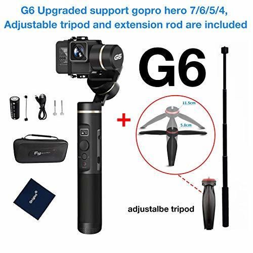 Feiyu G6 Handheld Gimbal for Gopro hero8/7/6/5/4 with Adjustable Tripod and Extension