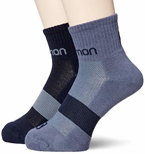 Producto SALOMON Evasion 2-Pack 2 Pares de Calcetines Tobilleros, Unisex Adulto, Negro/Gris