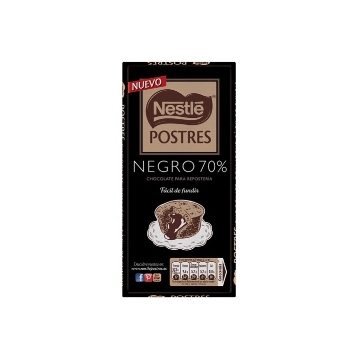 Producto Chocolate negro 70% cacau 