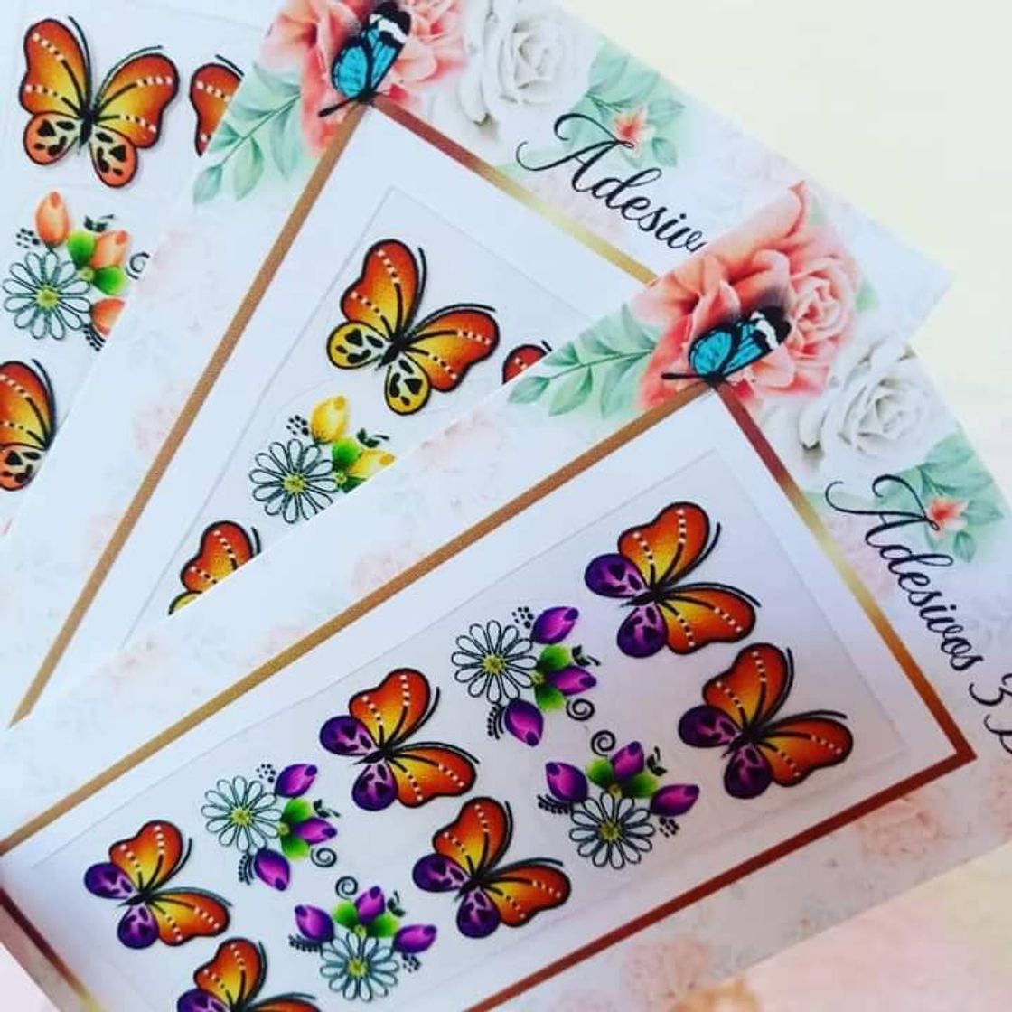 Social Adesivos de unhas 3D