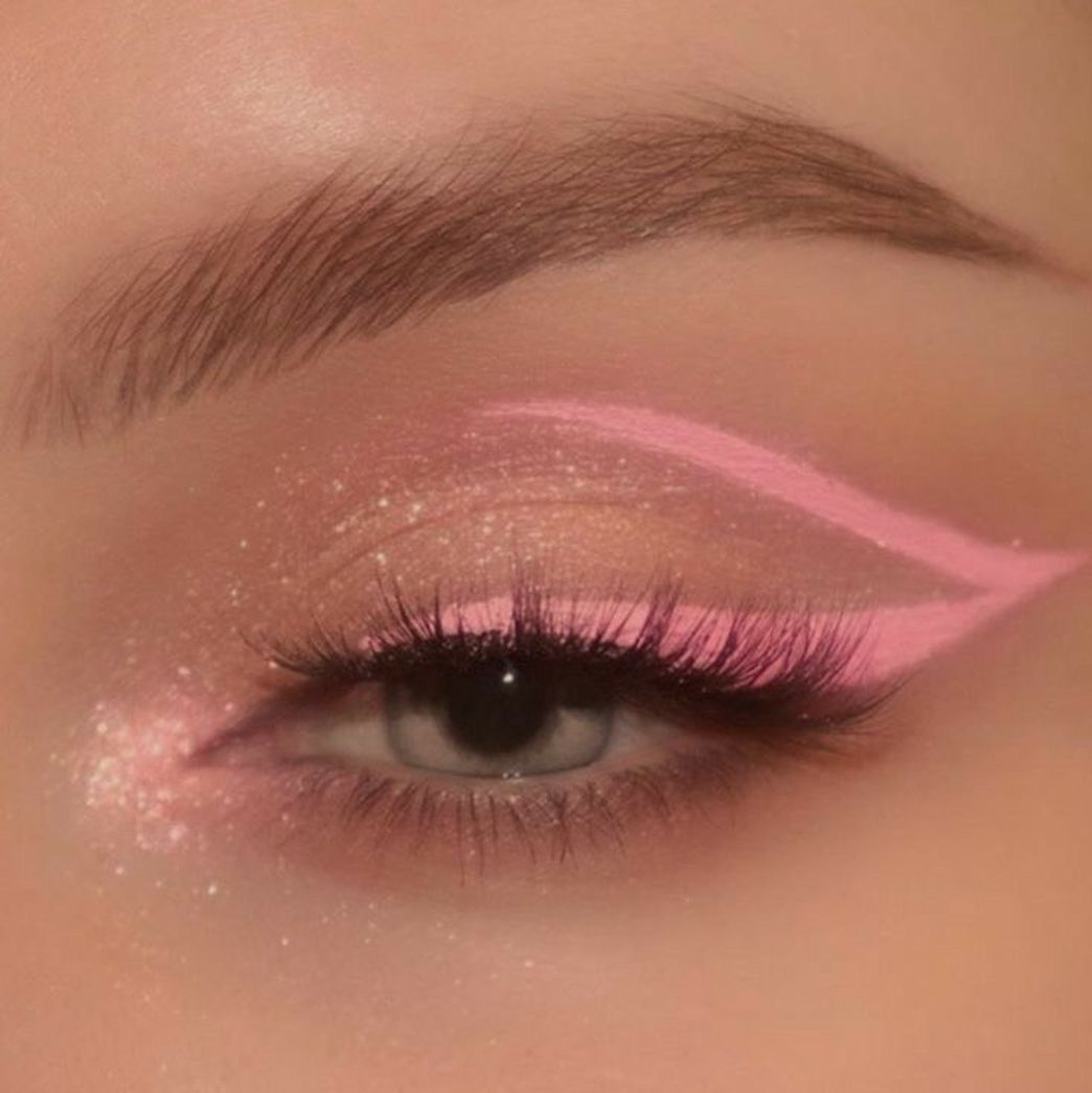 Social Make rosa com glitter💕✨