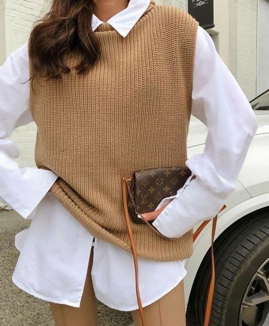 Social Conjunto feminino marrom com branco🤍🤎