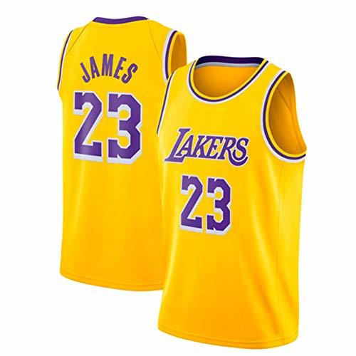 Social JINHAO Camiseta de Baloncesto Masculino NBA Lakers # 23 Lebron James Mesh