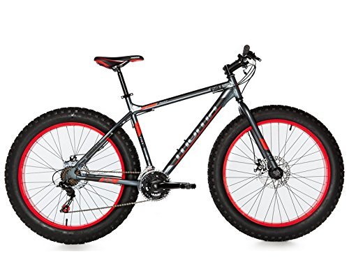 Fitness Moma Bikes Bicicleta Montaña  FAT 26"Alu, SHIMANO 21V, Doble Freno Disco.