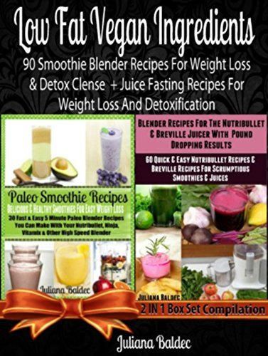 Low Fat Vegan Ingredients: 90 Smoothie Blender Recipes For Weight Loss &