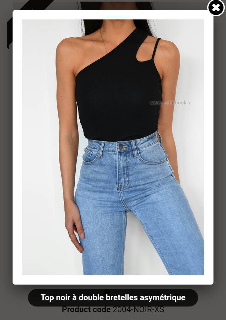 Social Asymmetric one shoulder top in black

