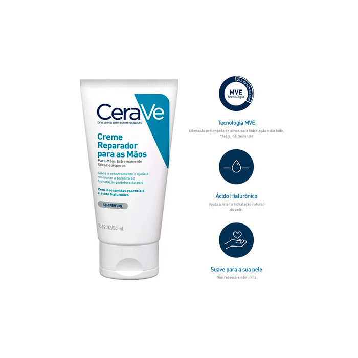 Producto Cerave creme hidratante reparador de mãos 50ml