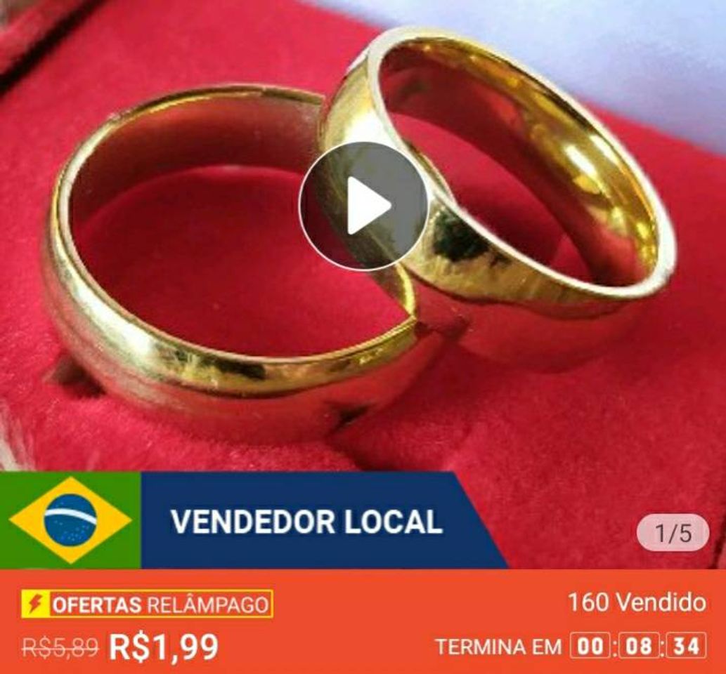 Products ALIANÇA ANATÔMICA LISA TRADICIONAL BANHADA OURO 18K É DE AÇO