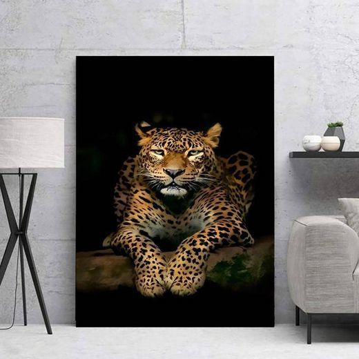 Fashion Pintura de arte Arte de parede Leopardo Animal Impressão em 