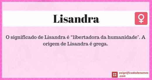 Lisandra ou Lysandra 