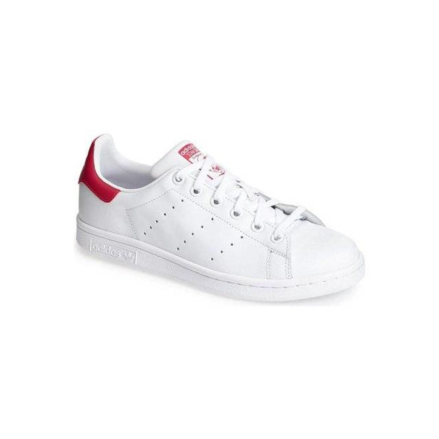 Social Adidas Stan Smith White Red Mens Trainers Size 9.5 UK