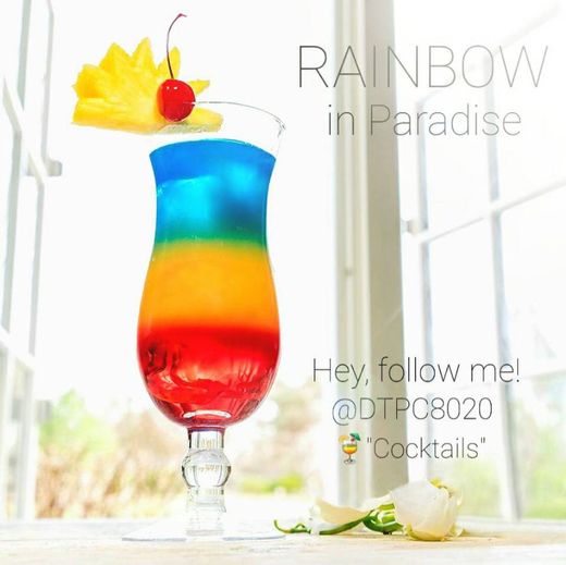 "Rainbow in Paradise Cocktail" - YouTube 🍍🥥🍹