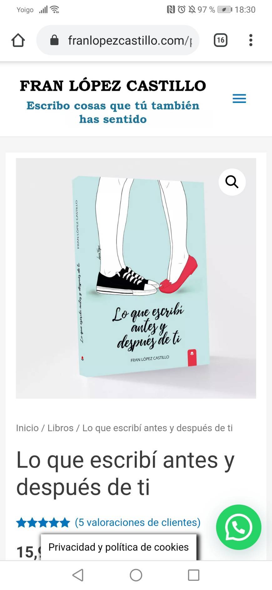 Libro 🥇 Lo que escribí antes y después de ti ▷ El libro