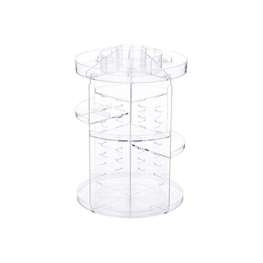 Beeria Makeup Organizer 360 Degrees Rotating Adjustable Jewelry and Cosmetic Display Stand