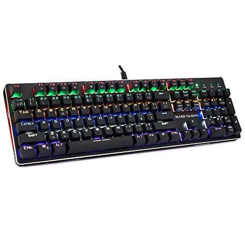 Mars Gaming MK4R, teclado mecánico, LED 6 colores, switch OUTEMU marrón, ES