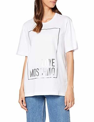 Love Moschino Logo Box_Short Sleeve T-Shirt Camiseta,