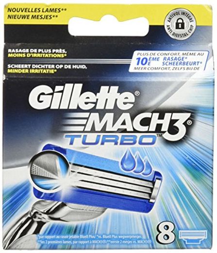 Gillette Mach3 Turbo Cuchillas de afeitar para hombre