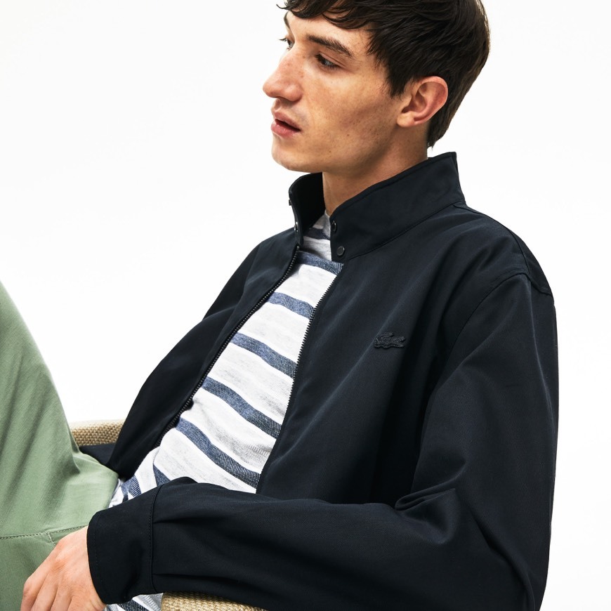 Blusão Harrington com zip em algodão 