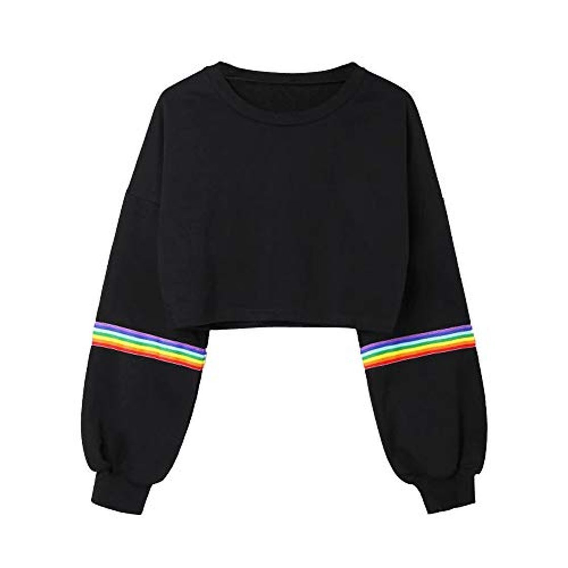 Fashion Sudaderas Cortas Adolescentes Chicas Sudadera Mujer Tumblr Pull-Over Tops Blusa de Manga