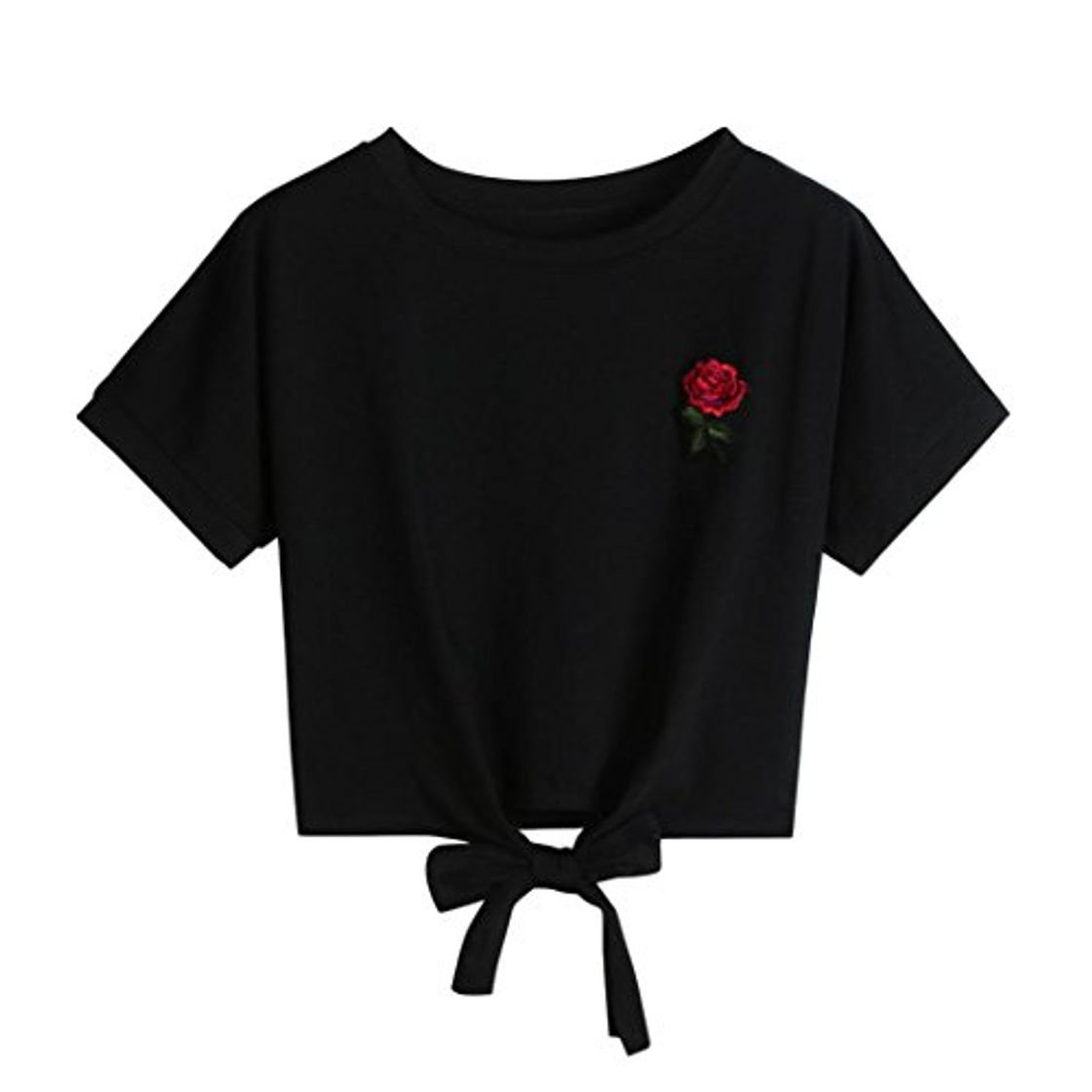 Social Goodsatar Mujer Rosa Manga corta Casual Camiseta Mezcla de algodón Cuello en V Chaleco Tops Blusa (S