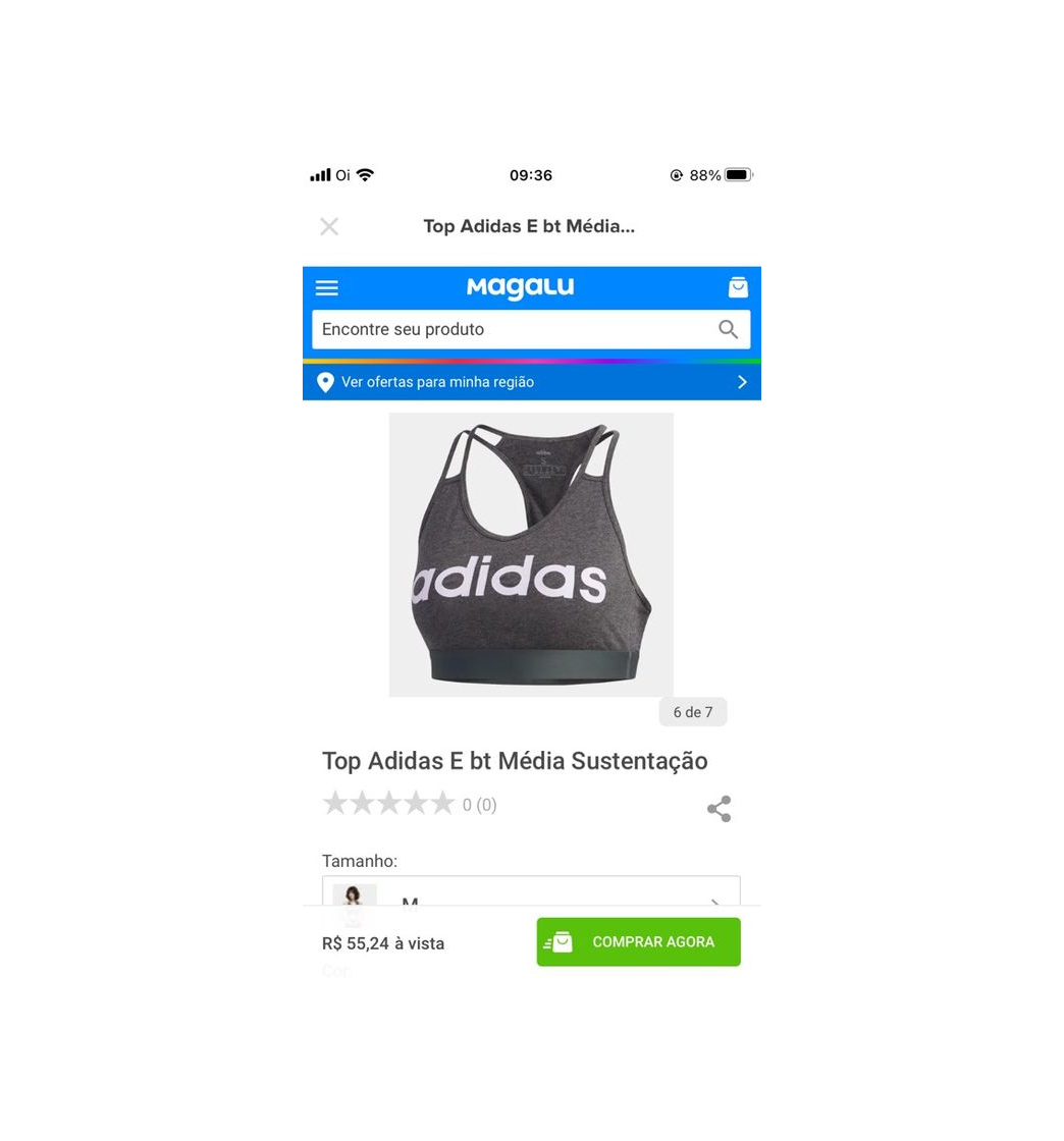 Fashion Top Adidas E bt Média Sustentação