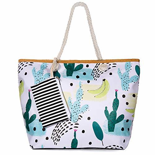 Product SenPuSi Beach Bag Summer Canvas Shoulder Bag Holiday Travel Large Shoulder Bag