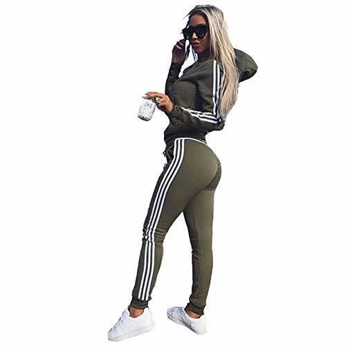 Dastrues Women Solid Tracksuit Set Zipper Tops+ Long Pants 2 Pcs Clothes