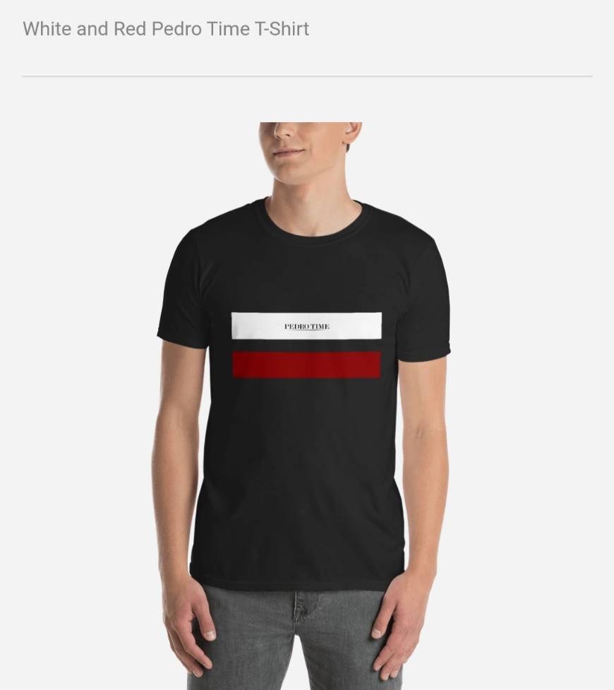 Social white and red pedro time t-shirt