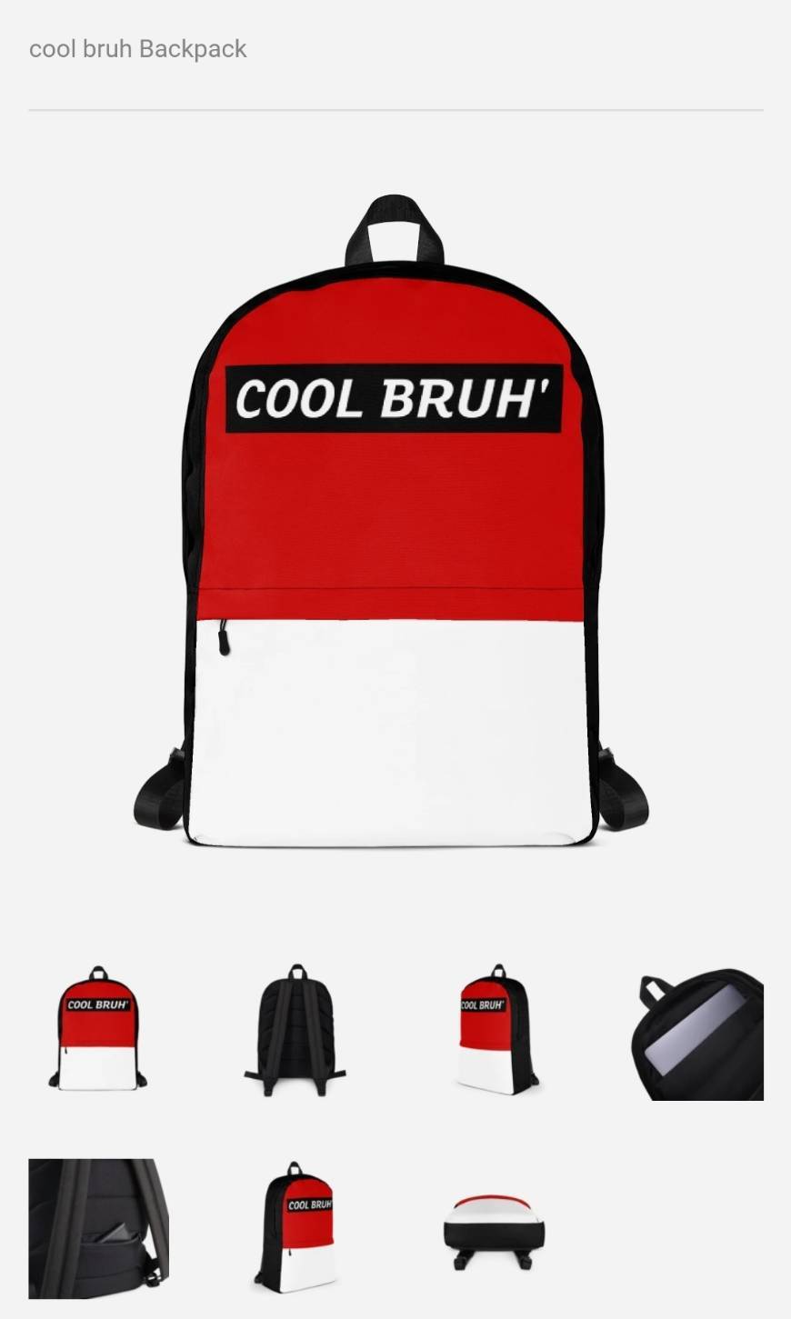 Social Cool bruh backpack