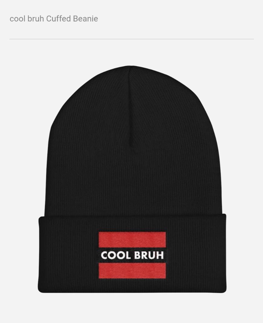Social Cool bruh cuffed beanie
