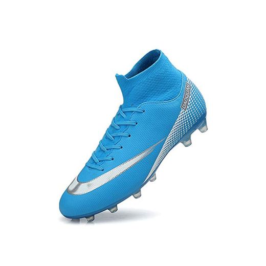 WOWEI Zapatos de Fútbol Hombre Spike Aire Libre Profesionales Atletismo Training Botas